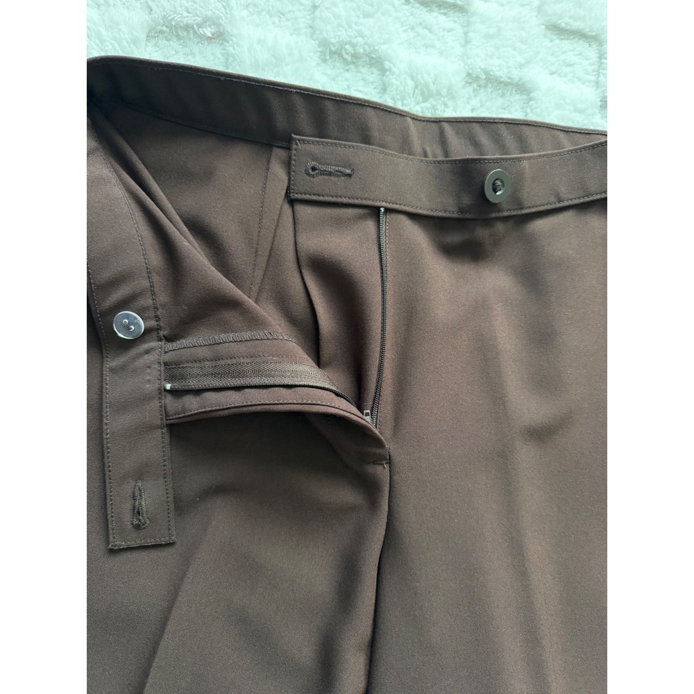 Kim Rogers Womens Brown Straight Leg Dress Pants Size 8 Average Career Trousers - Picture 5 of 9
